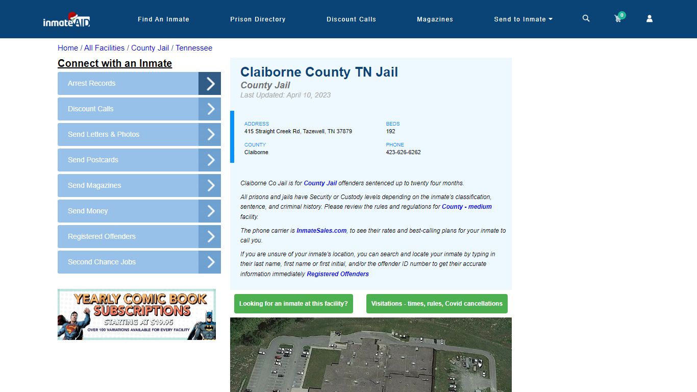 Claiborne County TN Jail - Inmate Locator - Tazewell, TN